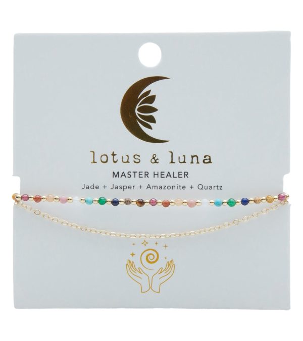 Lotus and Luna Master Healer Gold Healing Layered Bracelet For Discount - Image 2