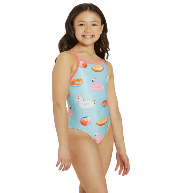 Sporti x Alex Walsh Pool Party Thin Strap One Piece Swimsuit Youth (22-28) on Sale - Image 3
