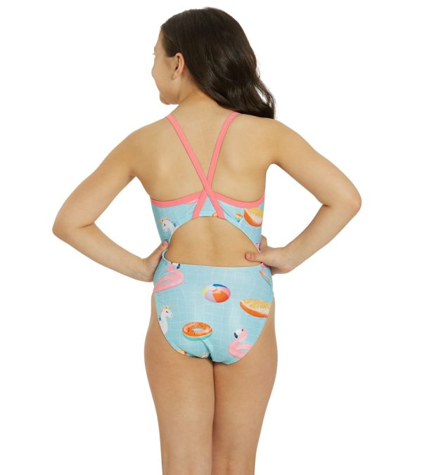 Sporti x Alex Walsh Pool Party Thin Strap One Piece Swimsuit Youth (22-28) on Sale - Image 4